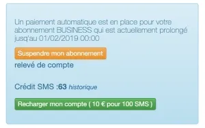 Préférences générales — abonnement actif avec le bouton Suspendre mon abonnement