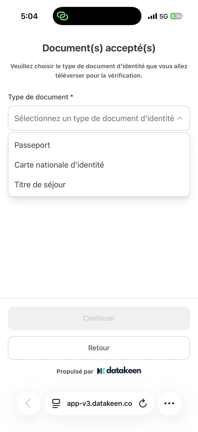 Datakeen — document type