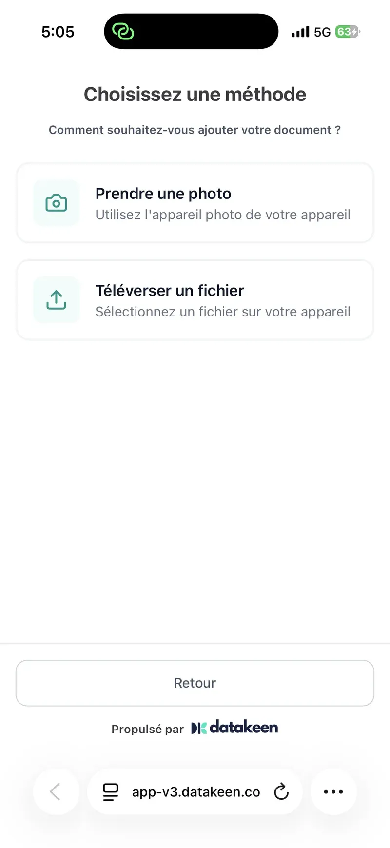 Datakeen — upload method