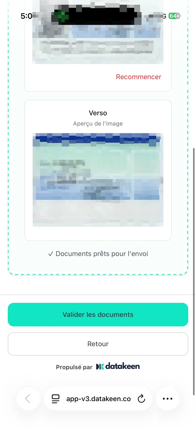 Datakeen — document back
