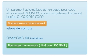 Préférences générales — abonnement actif avec le bouton Suspendre mon abonnement